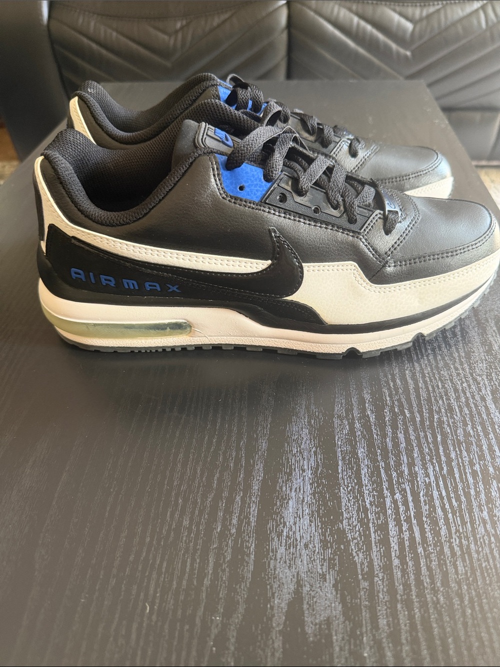 Nike Air Max Men’s Low-Top Sneakers — Black, White & Blue